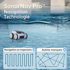 Robot Piscine Sans Fil SAT 20 - Fond, Parois et Ligne d'Eau - 200m²