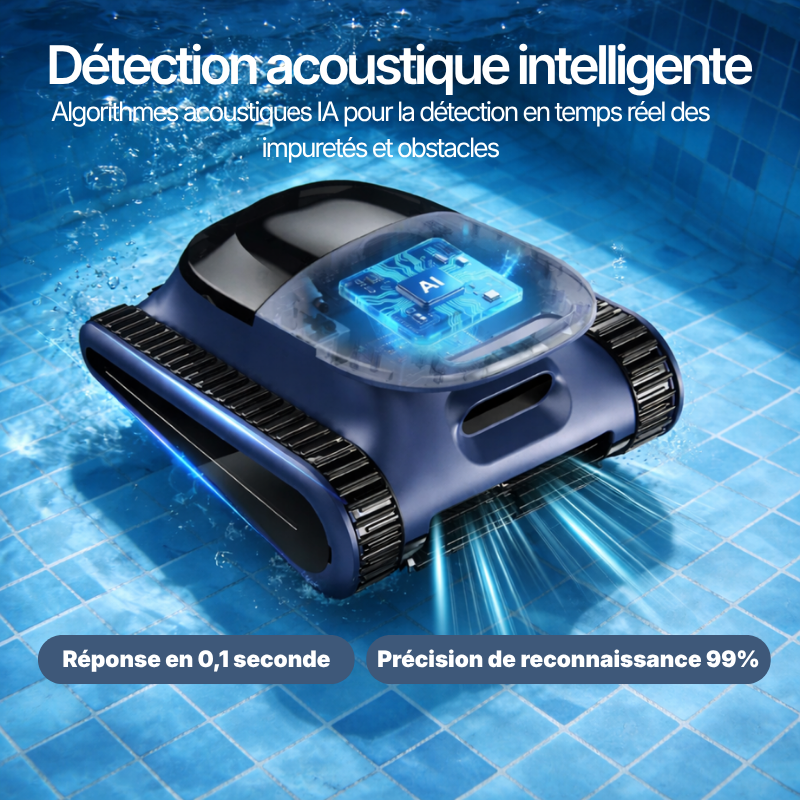 Robot Piscine Sans Fil SAT 30 - Fond, Parois et Ligne d'Eau - 200m²