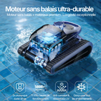 Robot Piscine Sans Fil SAT 30 - Fond, Parois et Ligne d'Eau - 200m²