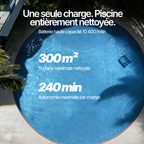 Robot Piscine Sans Fil SAT 40 - Fond, Parois et Ligne d'Eau - 300m²
