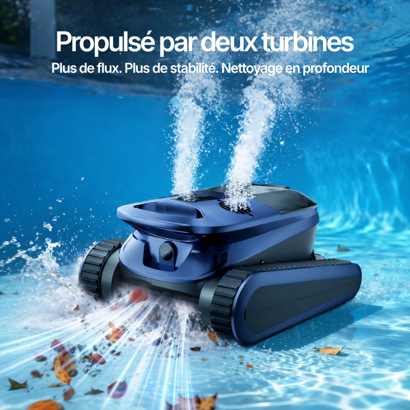 Robot Piscine Sans Fil SAT 40 - Fond, Parois et Ligne d'Eau - 300m²