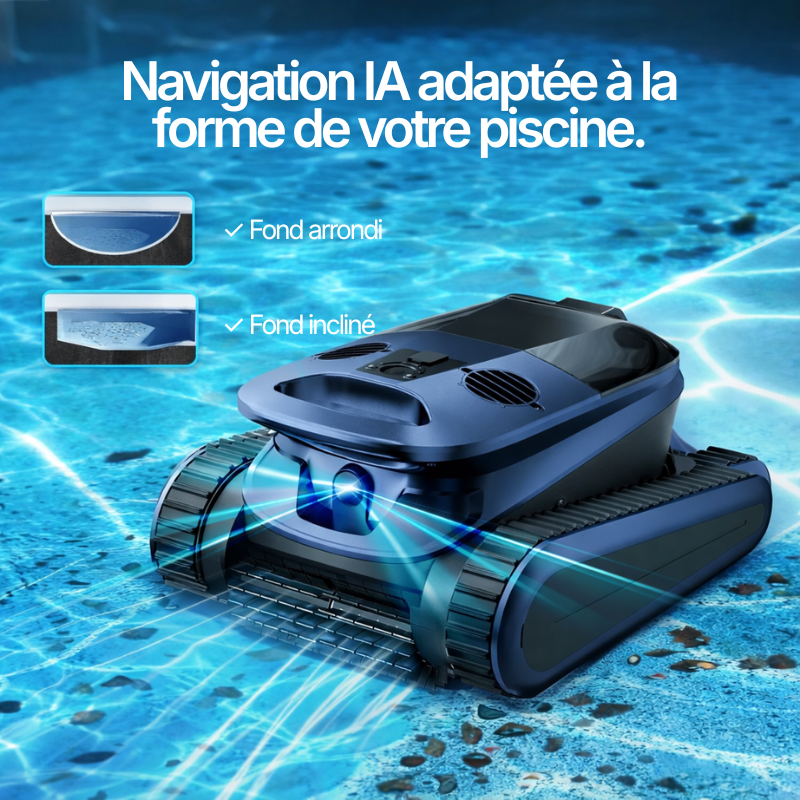 Robot Piscine Sans Fil SAT 40 - Fond, Parois et Ligne d'Eau - 300m²
